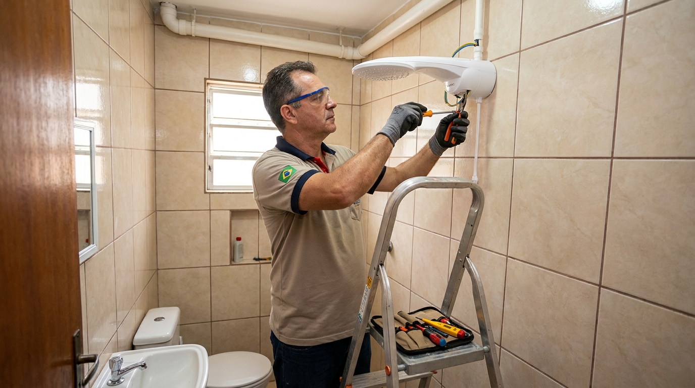 Instalação com pressurizador em Bauru-SP